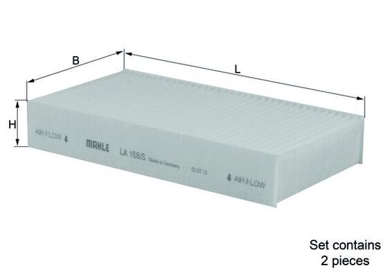 Filter, cabin air HONDA HR-V (GH) 2tk. kompl.