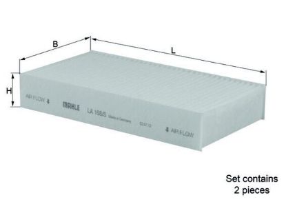 Filter, cabin air HONDA HR-V (GH) 2tk. kompl.