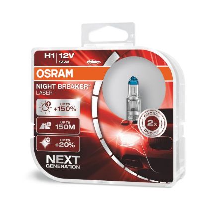 Bulb, spotlight H1 Night Breaker Laser 2tk