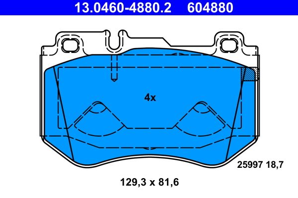 Brake Pad Set, disc brake MERCEDES-BENZ - 000 420 95 03