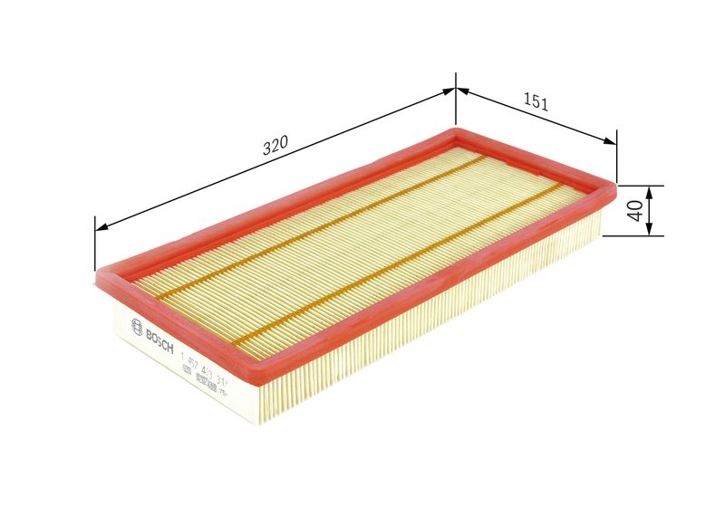Air Filter FIAT - 46783544, ALFA ROMEO - 51775340