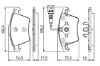 Brake Pad Set, disc brake VAG - 7H0 698 151 C