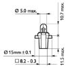 Bulb, instrument lighting 1,2W BAX10S