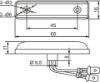 Tail Light 12V, 65x16mm, reflektorita, 150mm kaabel
