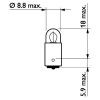 Bulb, interior light 2W BA9S T8,5x21,5