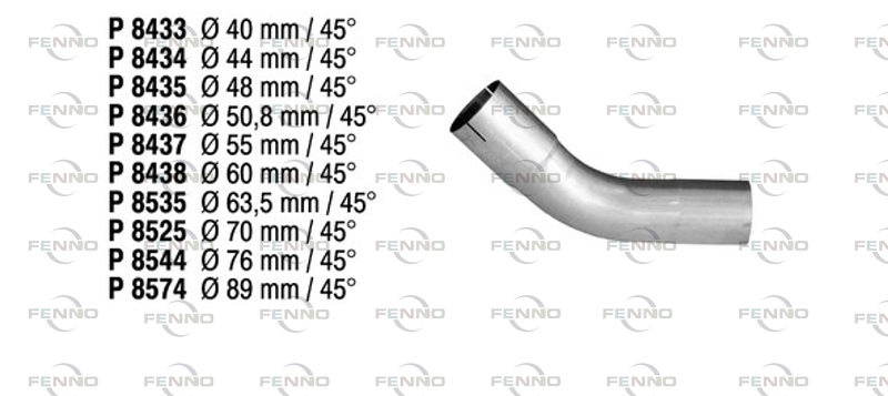 Exhaust Pipe, universal 76mm