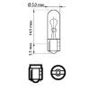 Bulb, interior light W1,2W W2x4,6D T5