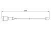 Warning Contact, brake pad wear -