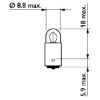 Bulb, interior light 3W BA9S T8,5x21,5