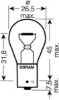 Bulb, direction indicator PY21W BAU15s Diadem 2tk bl.