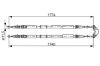 Cable Pull, parking brake GENERAL MOTORS - 13157064