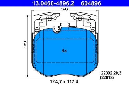 Brake Pad Set, disc brake BMW - 34 10 6 888 459