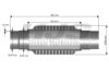 Flexible Pipe, exhaust system 50/55x285mm astmega soft flex keevitatud otstega