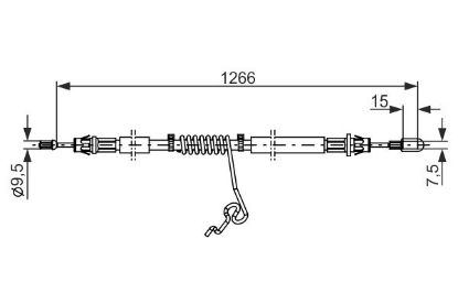 Cable Pull, parking brake FORD - 1 371 461