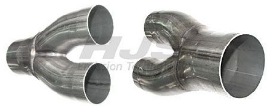 Exhaust Pipe, universal Y-Rohrst³ck 1 x 55mm / 2 x 50m