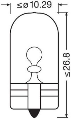 Bulb, direction indicator W5W W2,1x9,5d 2tk Next-Gen