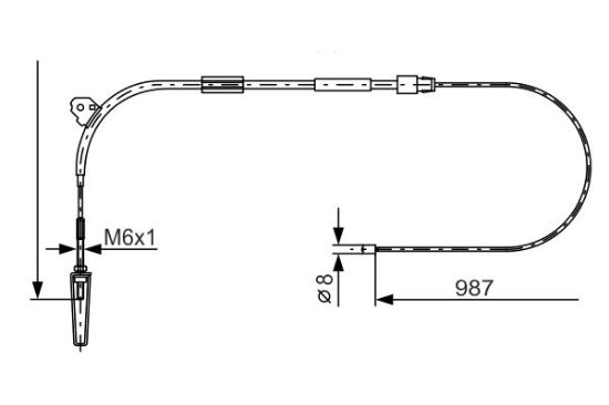 Cable Pull, parking brake -