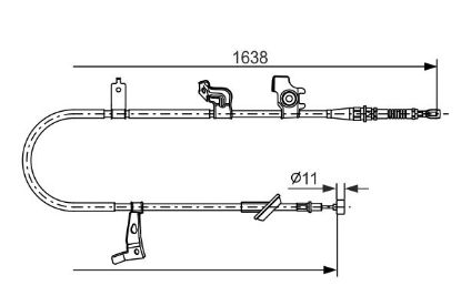 Cable Pull, parking brake -