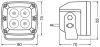 Worklight Cube VX80-SP  12/24V 1300lm 2tk pakis