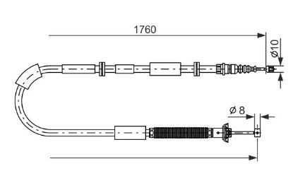 Cable Pull, parking brake -