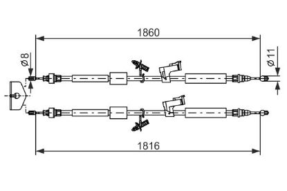 Cable Pull, parking brake -
