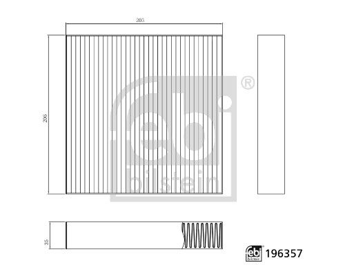 Filter, cabin air BYD 13033891-00