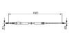 Cable Pull, parking brake VAG - 1J0 609 721 H