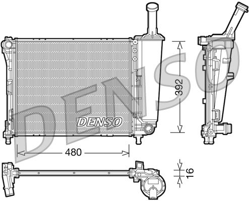Radiator, engine cooling -