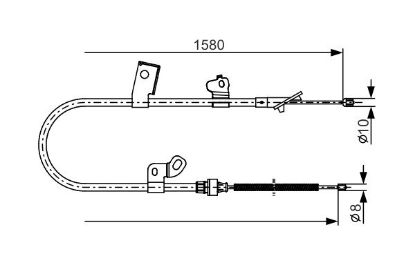 Cable Pull, parking brake -