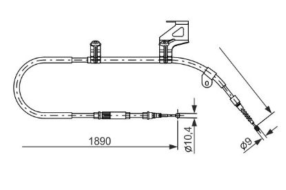Cable Pull, parking brake -