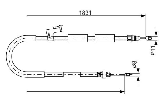 Cable Pull, parking brake -
