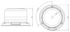Rotating Beacon ECE-R10, ECE-R65  12V/24V kollane, poltkinnitus