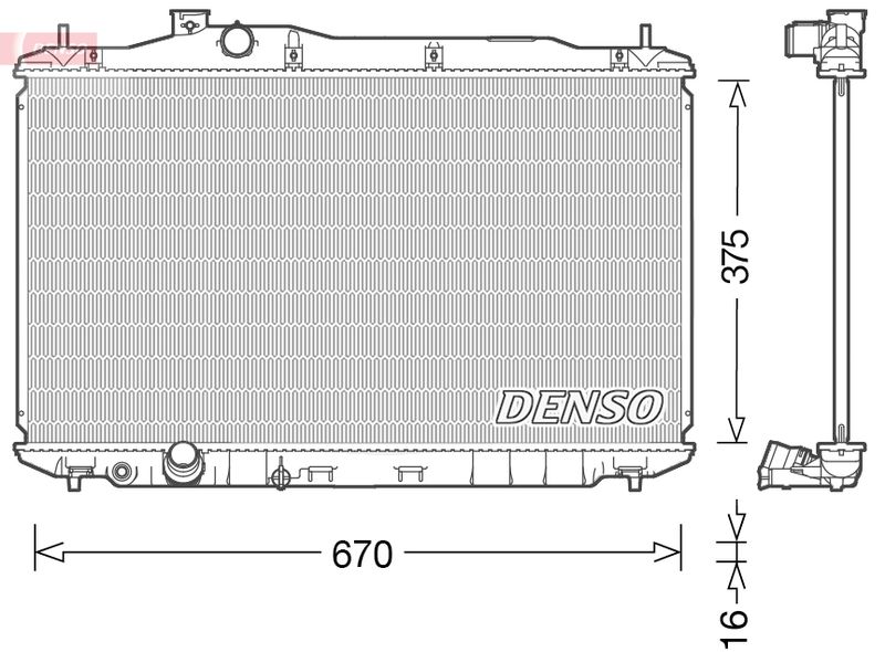Radiator, engine cooling -