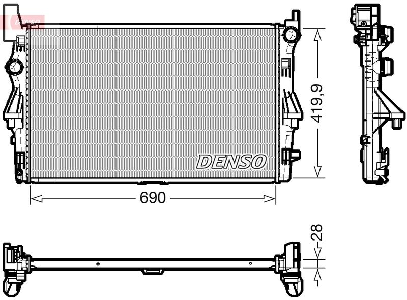 Radiator, engine cooling -