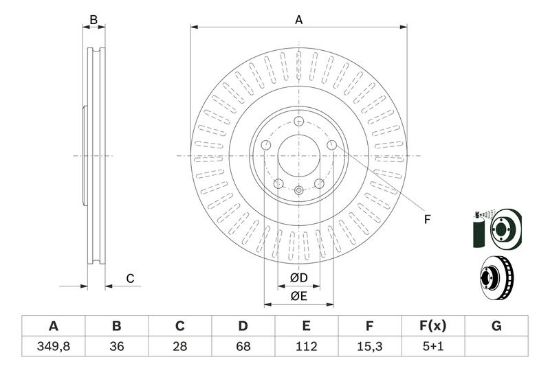 Brake Disc VAG - 4M0 615 601 J