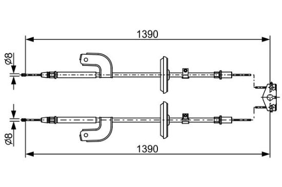 Cable Pull, parking brake -
