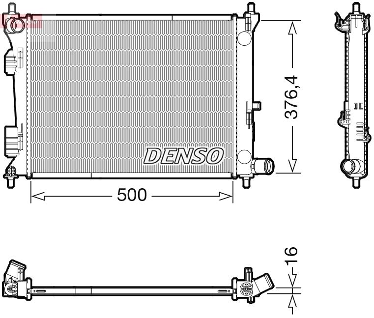 Radiator, engine cooling -