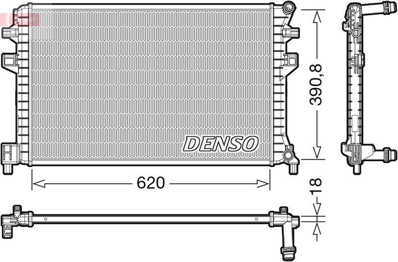 Radiator, engine cooling -