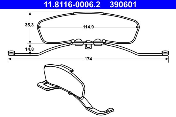 Spring, brake caliper -