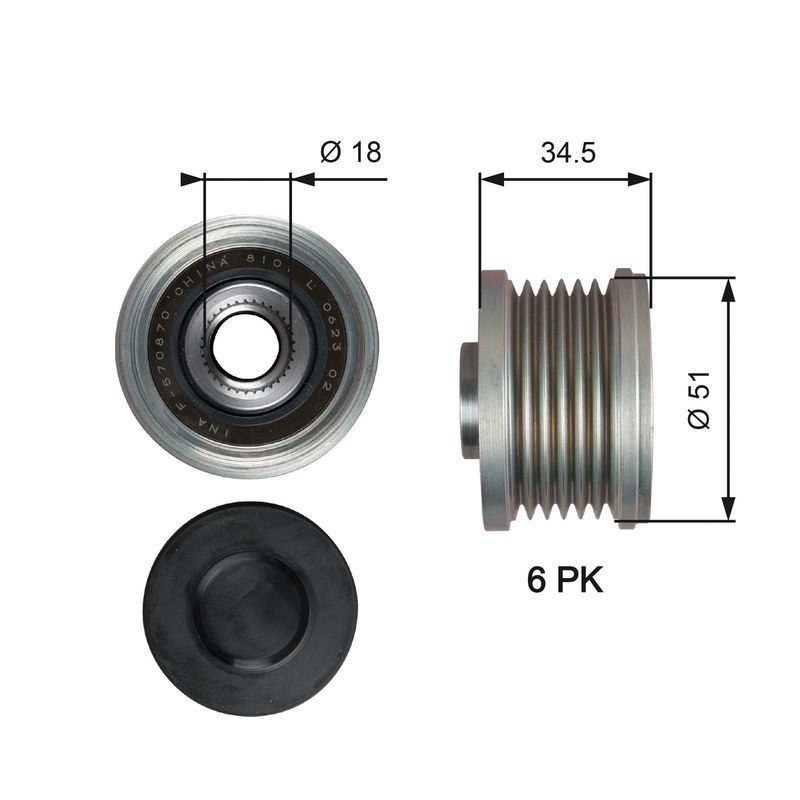 Alternator Freewheel Clutch -