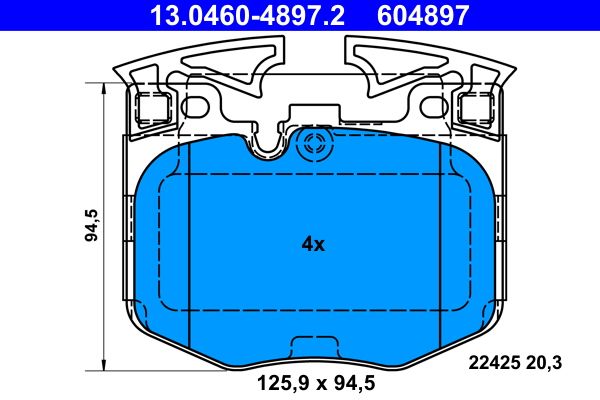 Brake Pad Set, disc brake BMW - 34 11 6 889 570