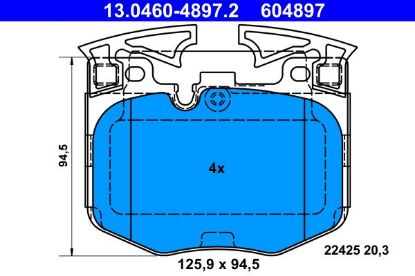 Brake Pad Set, disc brake BMW - 34 11 6 889 570