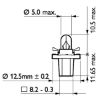 Bulb, instrument lighting 1,2W BAX10D