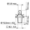 Bulb, instrument lighting 1,2W BAX10D