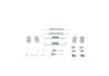 Accessory Kit, parking brake shoes -