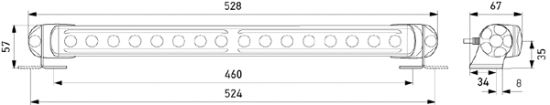 Spotlight LED LightBar 470 12/24V +gabariit
