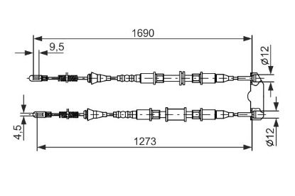 Cable Pull, parking brake -