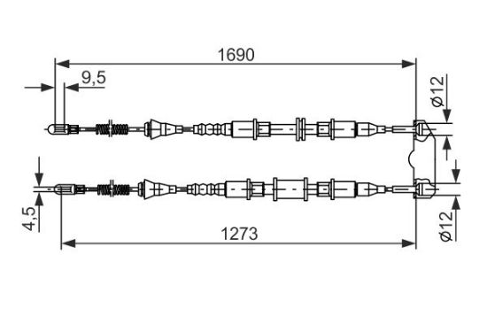 Cable Pull, parking brake -