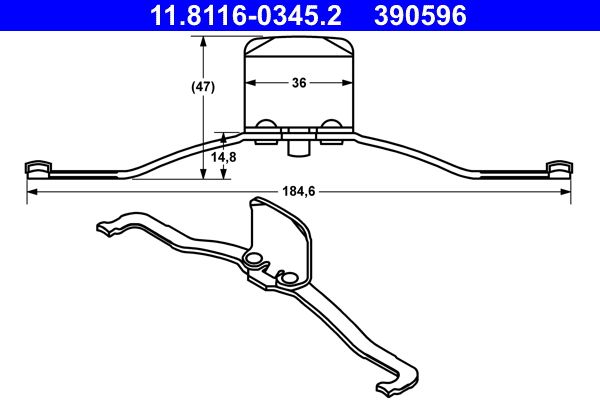 Spring, brake caliper -