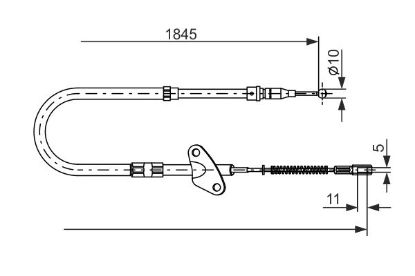 Cable Pull, parking brake -